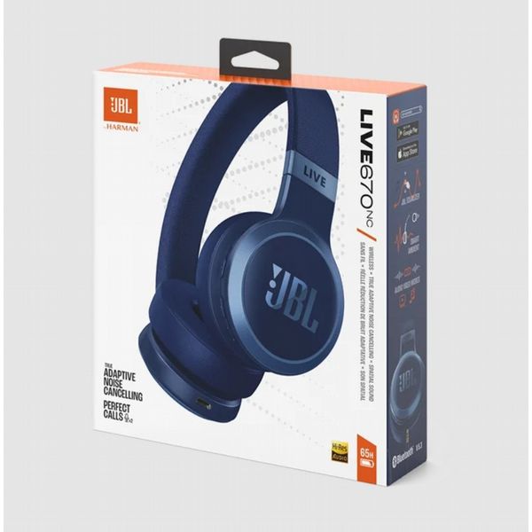 JBL Live 670 Noise Cancelling Headphones, Blue