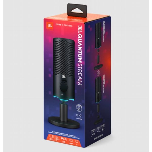 JBL Quantum Stream USB microphone for Streaming, Recording and Gaming