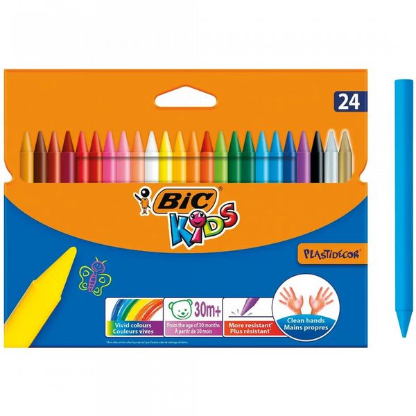 Bic Plastidecor Crayons (24 Pack) 829772