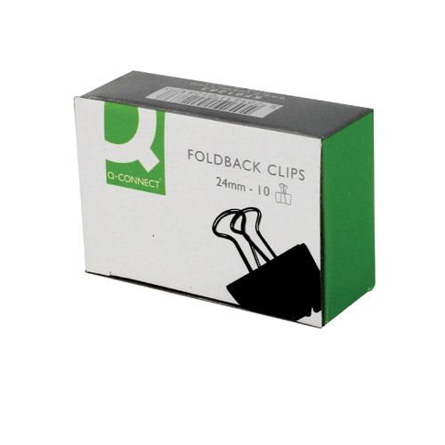 Q-Connect Foldback Clip 24mm Pack 10