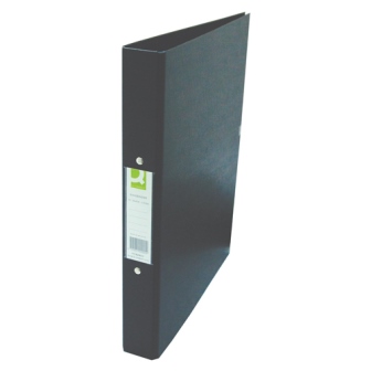 Q-Connect 2-Ring Binder A4 25mm Polypropylene Black KF02005 - Pack of 10