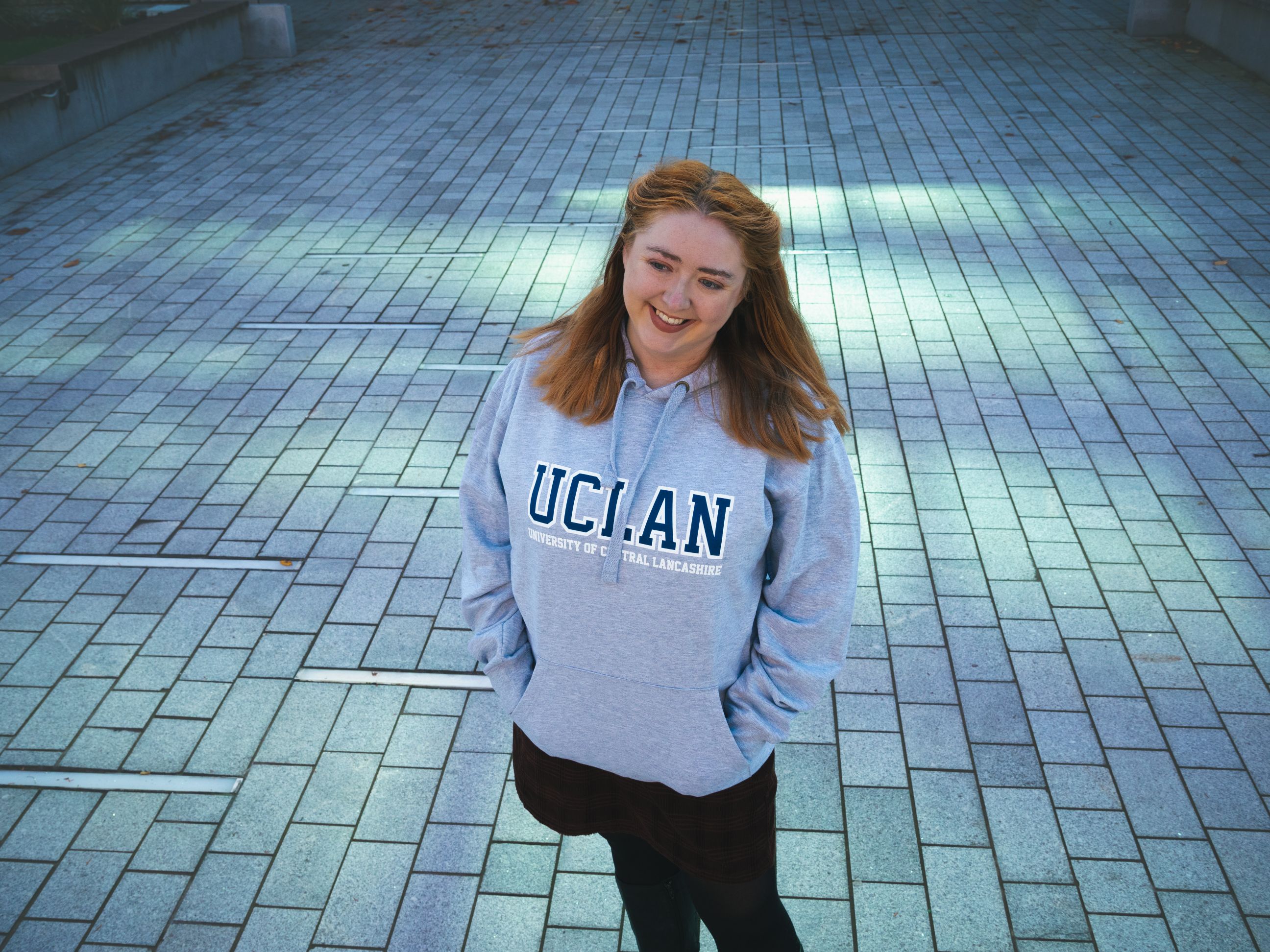 UCLan Classic Hoodie, Grey