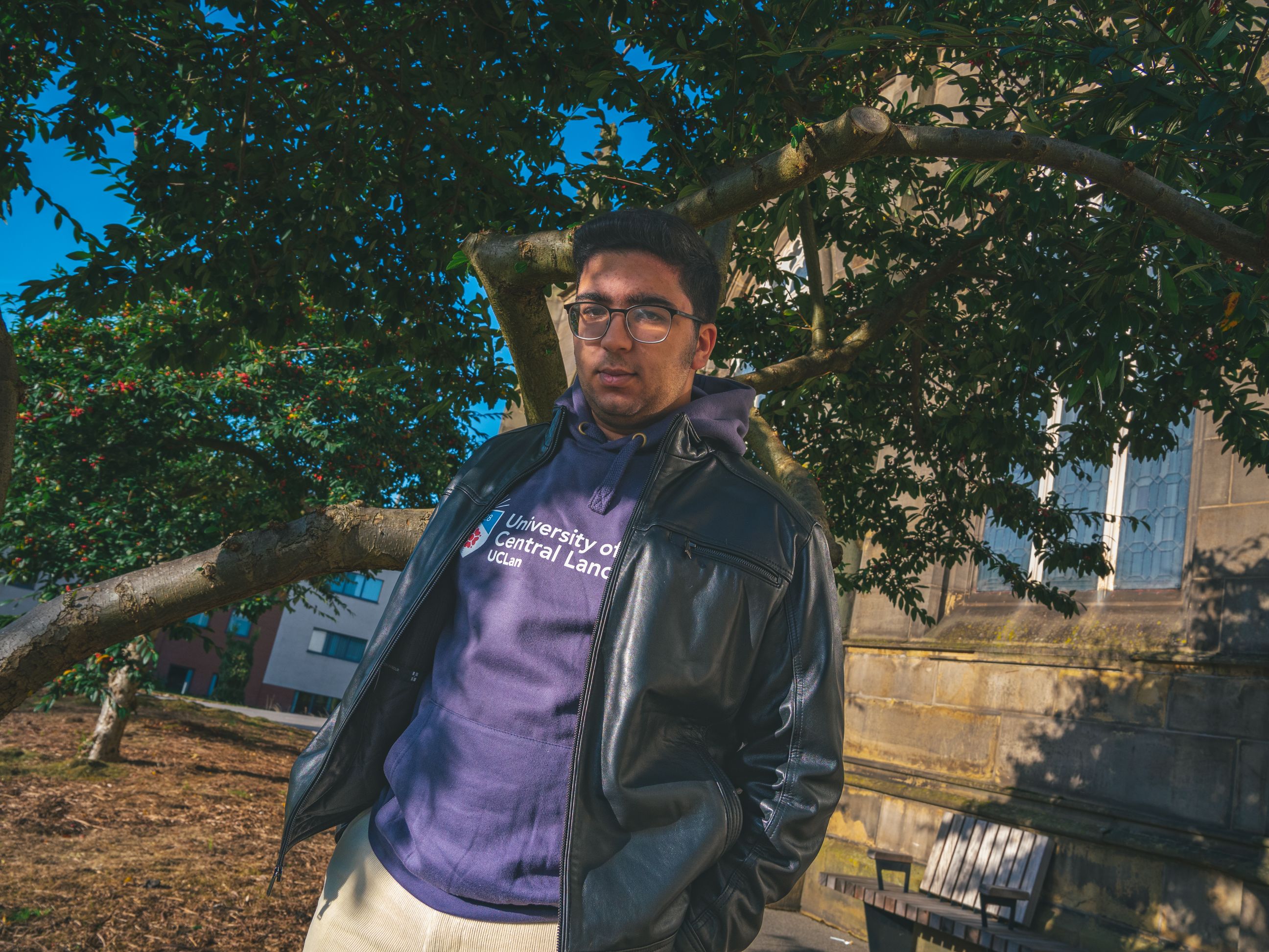 UCLan New Logo Hoodie, Navy